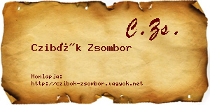 Czibók Zsombor névjegykártya