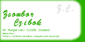 zsombor czibok business card